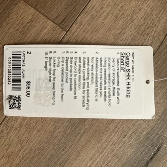 $98 MSRP Lululemon Cargo Hiking Shorts 8” - Picture 8 of 8
